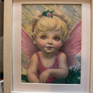 Framed Fairy Child Art Portrait